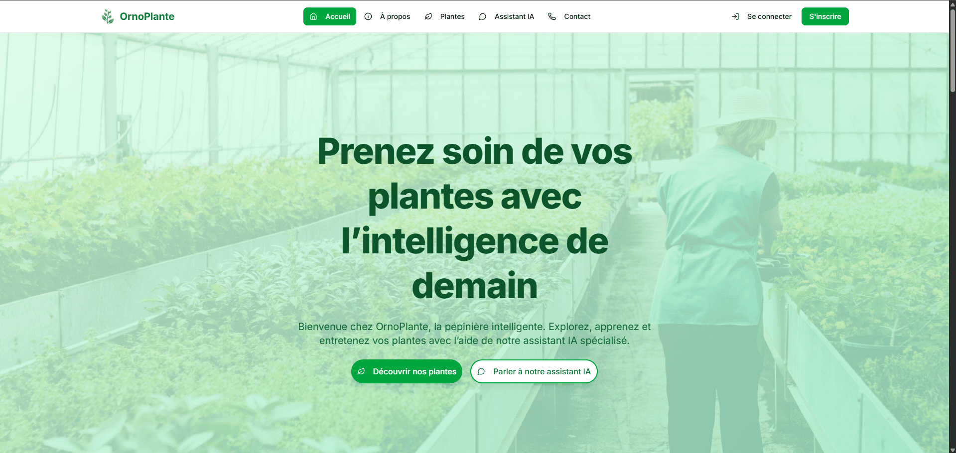 Screenshot of OrnoPlante project - Plant Care App