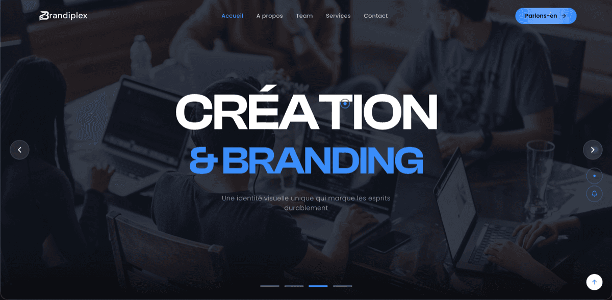 Screenshot of Brandiplex project - Marketing Website